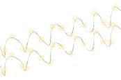 Lampen - Pro 2 x Silver wire light chain with 20 LEDs incl.timer - 4040849445903