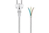 Netzwerkadapter (Netzkarte, Druckserver, u.s.w.) - Pro Heat-resistant safety plug cord for assembly 3 m white-silver - 4040849505041