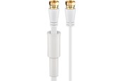 Antennenkabel - Pro Flat SAT antenna cable (80 dB) 2x shielded weatherproof 7.5m - 4040849672972
