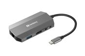 Dockingstationen - Sandberg USB-C 6-in1 Travel Dock - 136-33