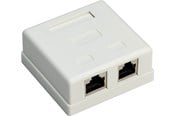 Zubehör (Halterungen, Steckdosen etc.) - Pro 2-port RJ45 surface mount installation box CAT 6 STP white - 4040849776359