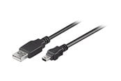 USB Kabel - Pro USB-A <-> USB Mini-B (5-pin) - 0.15m - Schwarz - 4040849932281