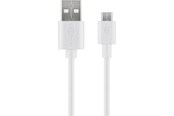 USB Kabel - Pro USB-A <-> USB Micro-B - 0.5m - Weiß - 4040849386657