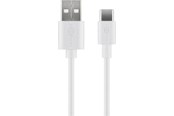 USB Kabel - Pro USB-A <-> USB-C - 2m - USB 2.0 - Weiß - PUSB2.0-AC-WHT-2M