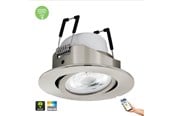 Smart-Home - EGLO SALICETO-Z recessed spot RGB+TW 5W Ø88 mm brushed steel - 99672