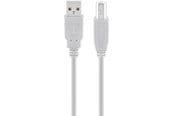 USB Kabel - Pro USB-A <-> USB-B 2.0 - 5m - Grau - 4040849687143