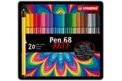Utensilien zum Schreiben und Zeichnen - STABILO  Pen 68 Arty metal tin of 20 colors - 6820-6