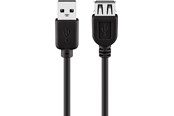 USB Kabel - Pro USB 2.0 Hi-Speed extension cable black - 4040849936012