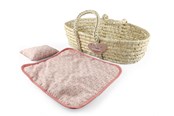Puppen & Zubehör - Happy Friend Wicker Moses Basket - 504318
