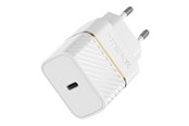 Handys - Adapter und Ladegeräte - OtterBox EU Wall Charger 20W - 1X USB-C 20W USB-PD + USB C-Lightning Cable 1m White - 78-80480