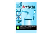 Reinigung - brabantia Size G - trash can liner - high-density polyethylene (HDPE) - white - pack of 40 - 37 56 68