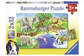 Puzzle - Ravensburger Animals In The Zoo 2x12p - 10107602