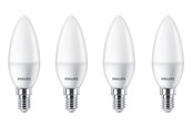 LED-Birnen - Philips LED-Lampe Candle 5W/827 (40W) Frosted 4-pack E14 - 929002968440