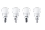 LED-Birnen - Philips LED-Lampe Mini-ball 5W/827 (40W) Frosted 4-pack E14 - 929002969640