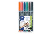 Utensilien zum Schreiben und Zeichnen - Staedtler Universal pen Lumocolor perm M 6pcs - 317 WP6