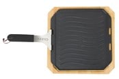 Grill und Zubehör - cozze Cozze wendbare gusseiserne Pfanne mit Untersetzer 330 x 330 mm. - 90327