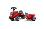 Rutscherautos und Laufräder - Falk  Ride-on tractor with trailer rake and shovel Baby Massey Ferguson - 808-021