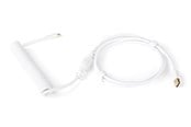 Tastaturen - DUTZO Coiled Aviator Micro-USB B cable - White - Upgrade-Zubehör - Weiss - DCA-UMB-WHT
