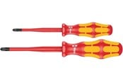 Handwerkzeuge  - Wera 165 iS PZ/S # 1 + 2 Screwdriver set Kraftform Plus series 100. With reduced blade diameter 2 pieces - 05006470001