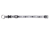Hunde - Trixie Silver Reflect collar XS–S: 22–35 cm/15 mm black/silver grey - TX12221