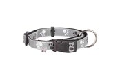 Hunde - Trixie Silver Reflect collar M–L: 35–55 cm/20 mm black/silver grey - TX12223