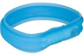 Hunde - Trixie Flash Light Band USB Adjustable LED Safety Collar Blue Size: M-L 50cm/30mm - TX12671