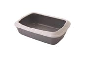 Katzen - Savic Iriz Cat Litter Tray with Rim 42cm Cool Grey - K0263K