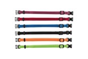 Hunde - Trixie Junior Set of puppy collars M–L: 22–35 cm/10 mm 6 pcs. black red royal blue apple papaya orchid - TX15555