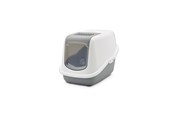 Katzen - Savic Nestor Cat Toilet Home Grey White 56x39cm - K0227G