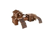 Nagetiere - Trixie Frida tunnel system mice bark wood 47 × 22 × 15 cm - TX6163