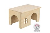 Nagetiere - Trixie Naturholzhaus ohne Nägel für Kleintiere Große Hamster Degus 28x16x18cm - TX61262