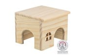 Nagetiere - Trixie Naturholzhaus ohne Nägel für Kleintiere Mäuse Hamster 15x12x15cm - TX61261