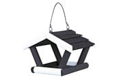 Vogelkäfige, Vogelhäuser & Zubehör - Trixie natura Vogelfutterhaus, hängend, Kiefernholz, 17 × 19 × 14 cm, schwarz/weiß - TX55803