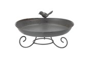 Vogelkäfige, Vogelhäuser & Zubehör - Trixie Vogelbad, stehend, Metall, 800 ml/ ø 22 cm, grau - TX55510