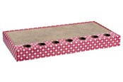 Katzen - Trixie Scratching cardboard with balls catnip 48 × 5 × 25 cm pink - TX48005