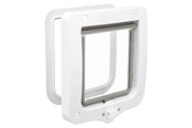 Katzen - Trixie 2-Way Flap Door Cat and Small Dog White 20x22cm - TX44201