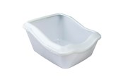 Katzen - Trixie Cleany Katzentoilette mit Rand Weiß - TX40371