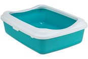 Katzen - Trixie Klassische Katzentoilette mit Rand Türkis/Weiß - TX40180