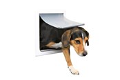 Hunde - Trixie 2-Way dog flap with tunnel S–M: 30 × 36 cm white - TX3878