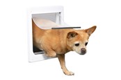 Hunde - Trixie 2-Way dog flap with tunnel XS–S: 25 × 29 cm white - TX3877