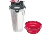 Hunde - Trixie Food and water container plastic 2 × 0.35 l/ø 11 × 23 cm - TX25019