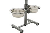 Hunde - Trixie Verstellbare Hundenapf-Bar mit 2x Edelstahlnäpfen 0.75L - TX24920