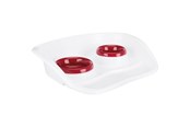 Katzen - Trixie Bowl set plastic 0.25 l/ø 9 cm & 0.3 l/ø 11 cm/46 × 11 × 30 cm grey/bowls: various - TX24721