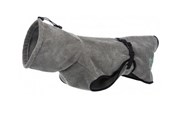 Hunde - Trixie Bathrobe for dogs terry cloth XS: 30 cm grey - TX23571