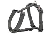Hunde - Trixie Premium H-harness S–M: 42–60 cm/15 mm graphite - TX203316