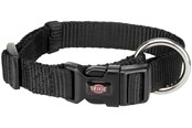 Hunde - Trixie Premium collar L–XL: 40–65 cm/25 mm black - TX201701