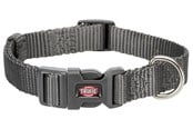 Hunde - Trixie Premium collar M–L: 35–55 cm/20 mm graphite - TX201616