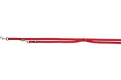 Hunde - Trixie Premium adjustable lead double-layered L–XL: 2.00 m/25 mm red - TX200903