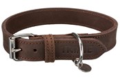 Hunde - Trixie Rustic fat leather collar L–XL: 57–66 cm/30 mm dark brown - TX19009