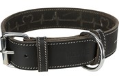 Hunde - Trixie Rustic fat leather leash Heartbeat L: 47–55 cm/40 mm black - TX18986
